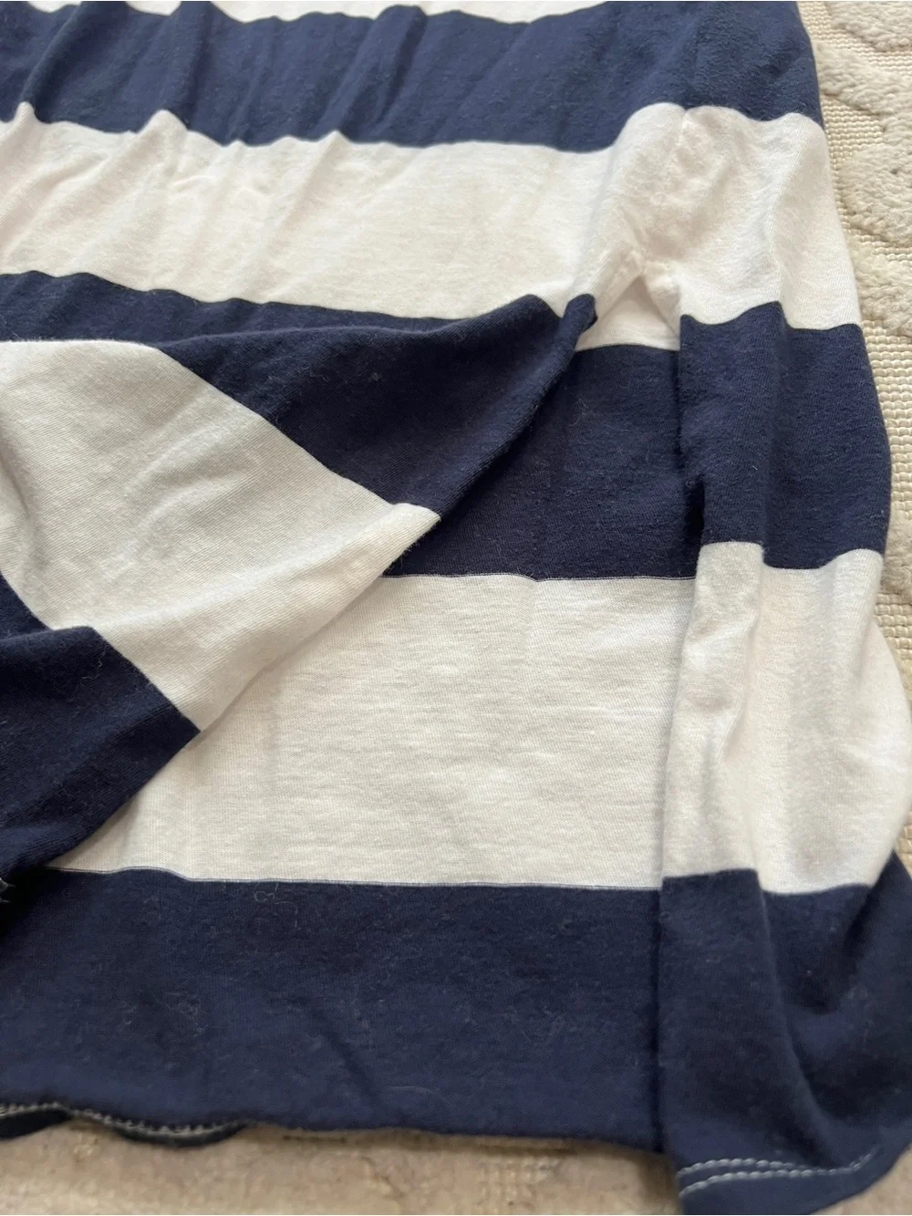 J. Crew Navy and White Stripe Dress